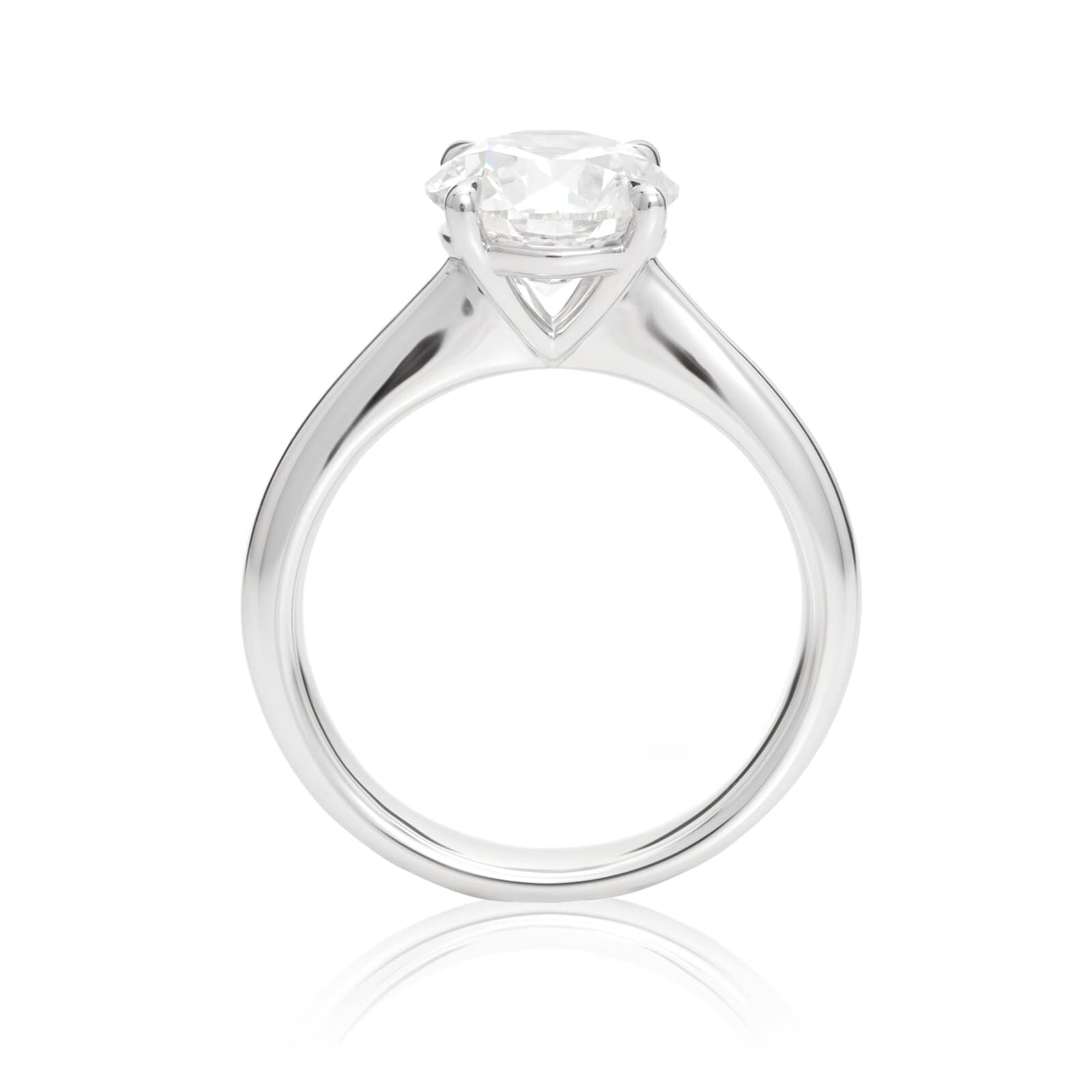 Mayors Platinum 2.50cttw Round Solitaire Engagement Ring - Ring Size 5