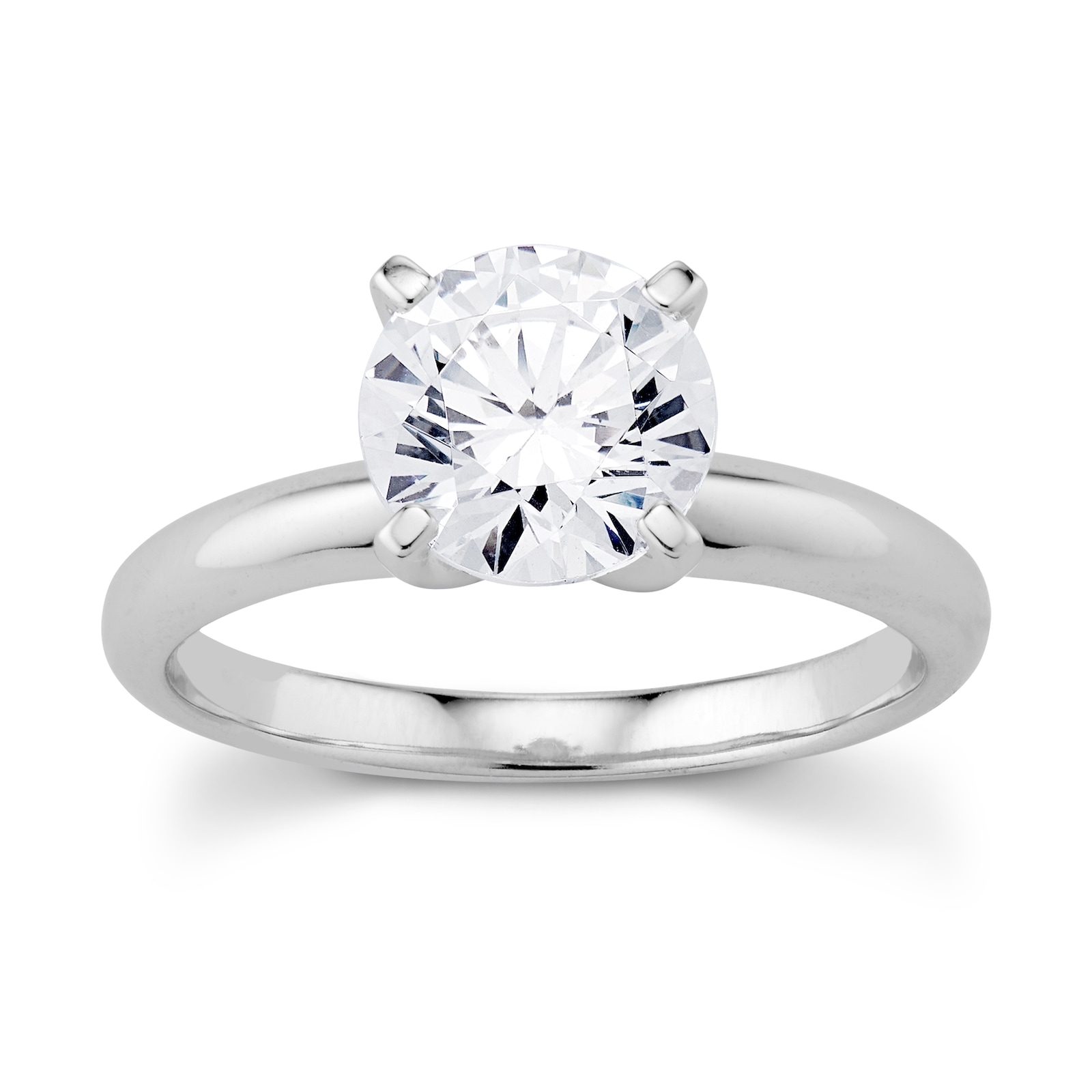 Mayors 18k White Gold 2.00cttw Diamond Solitaire Engagement Ring (I/I1 ...