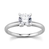Mayors 18k White Gold 1.00cttw Diamond Solitaire Engagement Ring (I/I1)