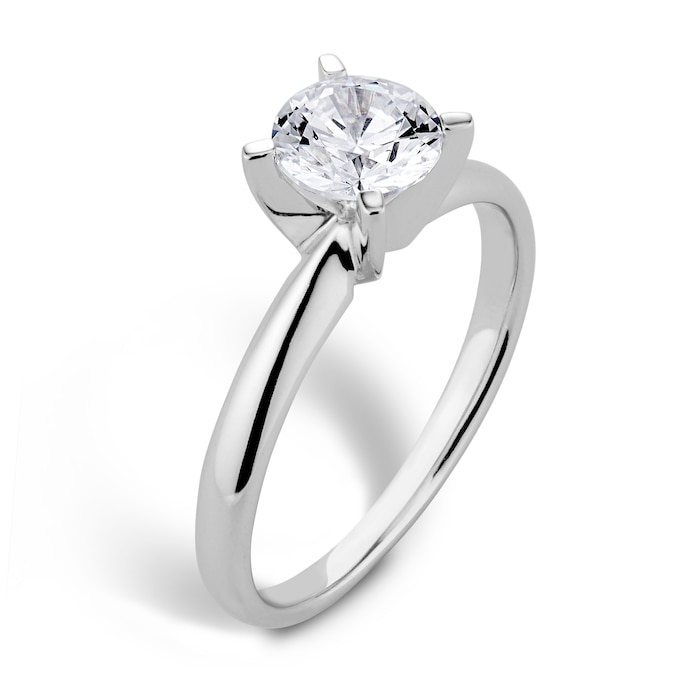 Mayors 18k White Gold 1.00cttw Diamond Solitaire Engagement Ring (I/I1)