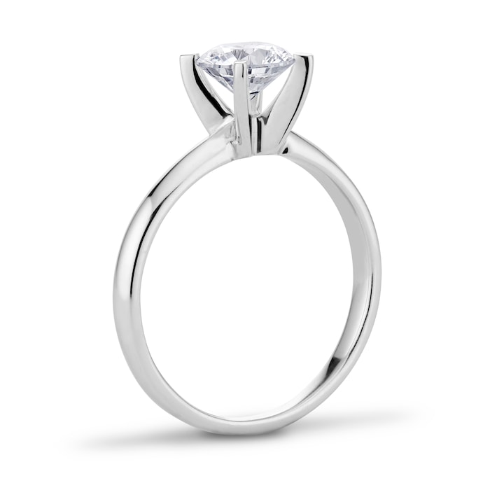 Mayors 18k White Gold 1.00cttw Diamond Solitaire Engagement Ring (I/I1)