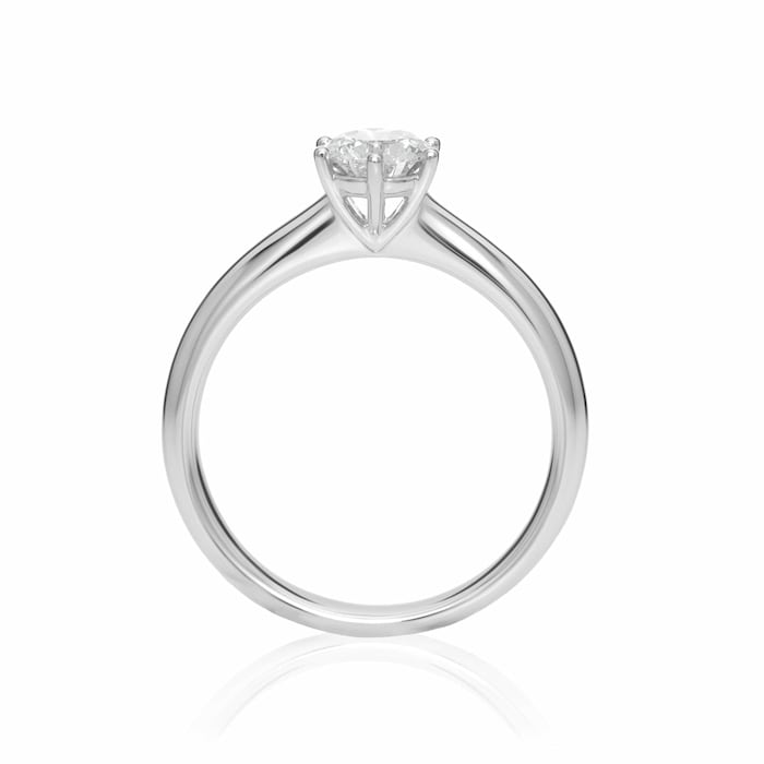 Mayors Platinum 0.50ct Round 6 Prong Solitaire Engagement Ring