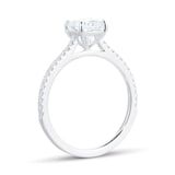 Mayors Platinum 1.36cttw Cushion Diamond Engagement Ring