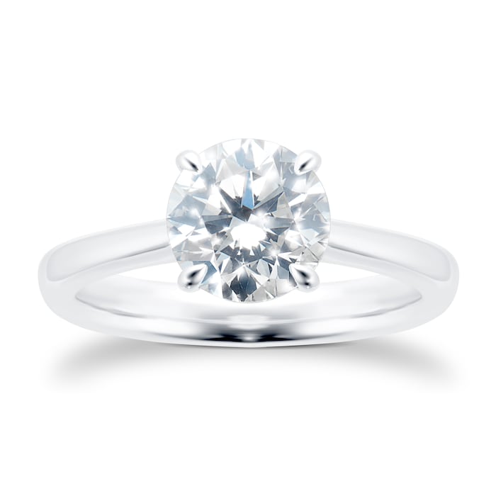 Mayors Platinum 2.02cttw Round 4 Prong Solitaire Engagement Ring
