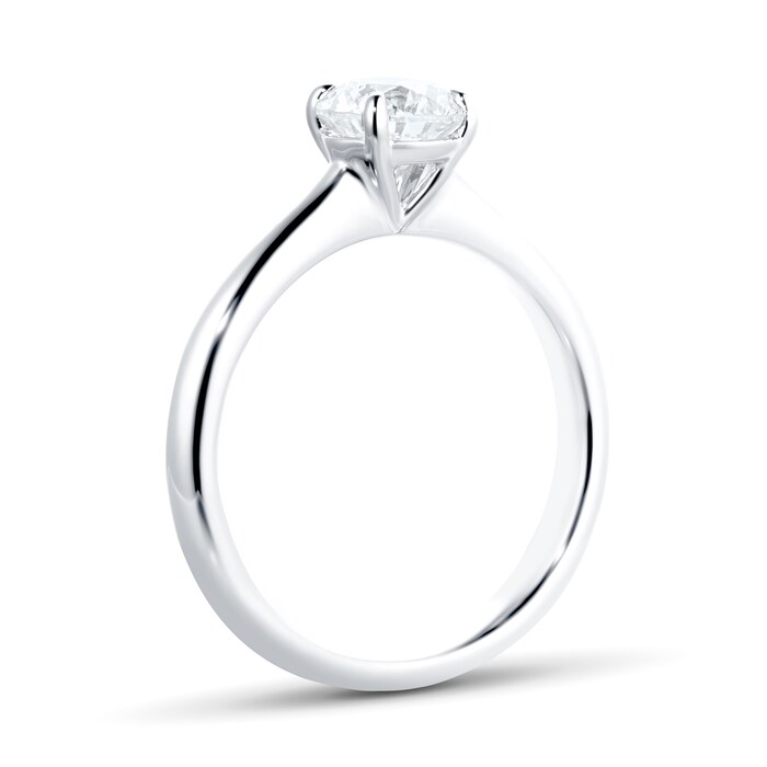 Mayors Platinum 1.01cttw Round Brilliant Cut Solitaire 4 Prong Engagement Ring