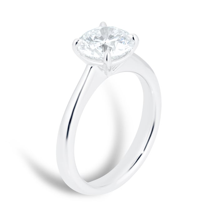 Mayors Platinum 2.06cttw Round 4 Prong Solitaire Engagement Ring
