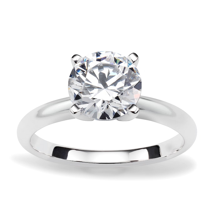 Mayors 18k White Gold 2.00cttw Diamond Solitaire Engagement Ring - Size 6.5