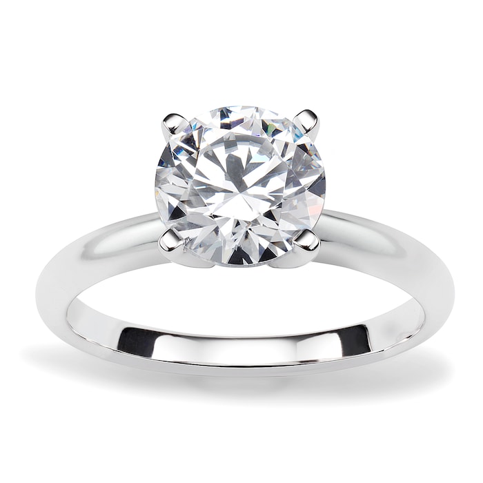 Mayors 18k White Gold 3.00cttw Diamond Solitaire Engagement Ring - Size 6.5
