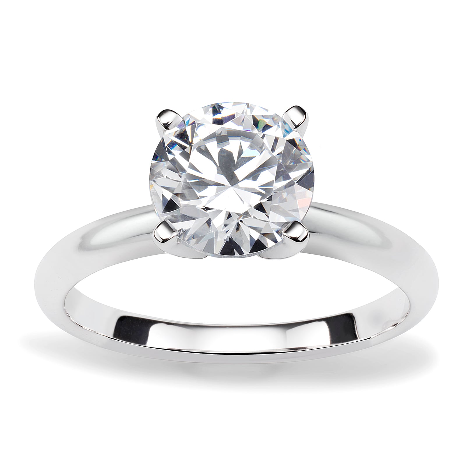 Mayors 18k White Gold 3.00cttw Diamond Solitaire Engagement Ring - Size 6.5