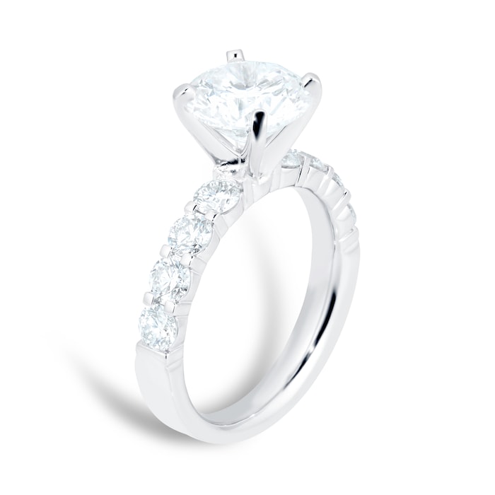 Mayors Platinum 2.88cttw Round Diamond Engagement Ring