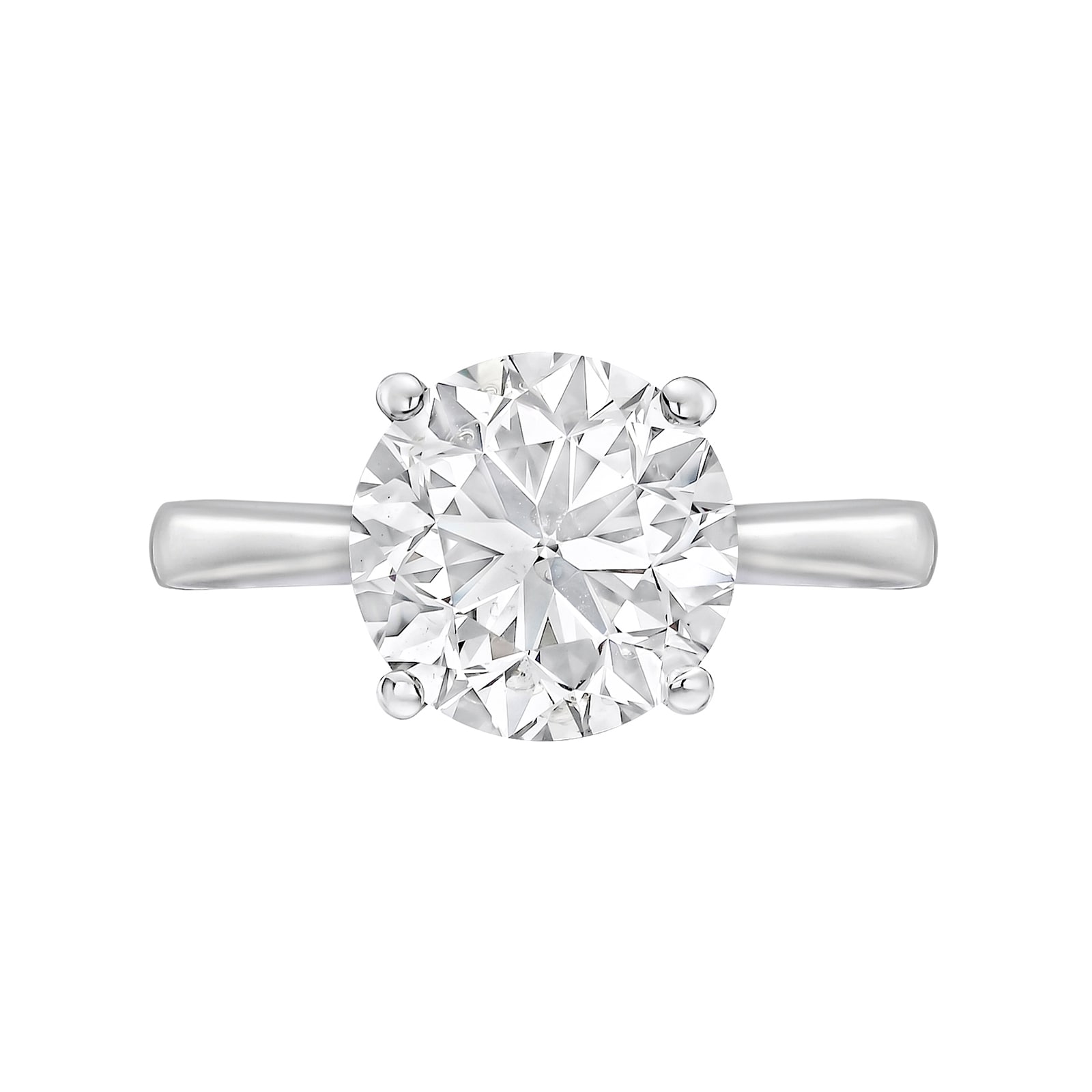 Mayors Platinum 3.07cttw Brilliant Cut Solitaire Engagement Ring - Size 6.5