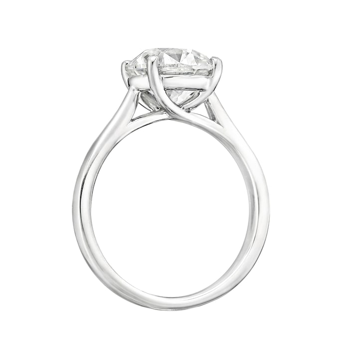 Mayors Platinum 3.07cttw Brilliant Cut Solitaire Engagement Ring - Size 6.5