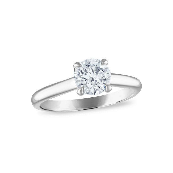 Royal Asscher Platinum 1.00cttw Royal Asscher Brilliant Diamond Christina Solitaire Engagement Ring