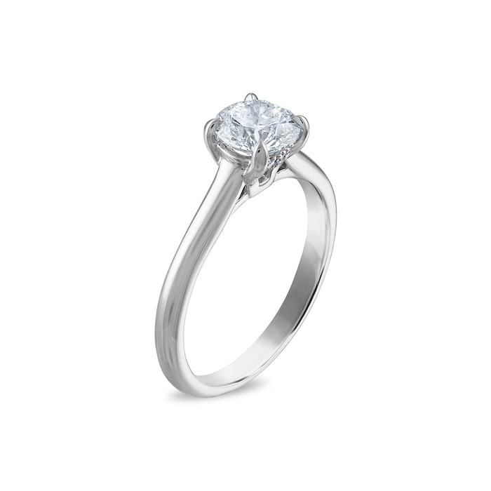 Royal Asscher Platinum 1.00cttw Royal Asscher Brilliant Diamond Christina Solitaire Engagement Ring