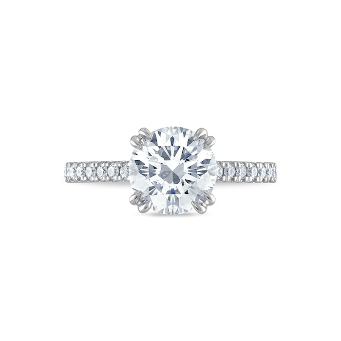 Royal Asscher Platinum 2.32cttw Royal Asscher Brilliant Diamond Charlene Solitaire Engagement Ring