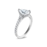 Royal Asscher Platinum 1.77cttw  Royal Asscher Pear Shape Diamond Beatrice Solitaire Engagement Ring