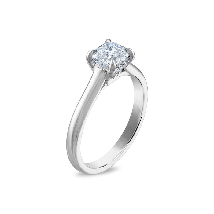 Royal Asscher Platinum 0.92cttw Royal Asscher Cut Diamond Berenice Solitaire Engagement Ring