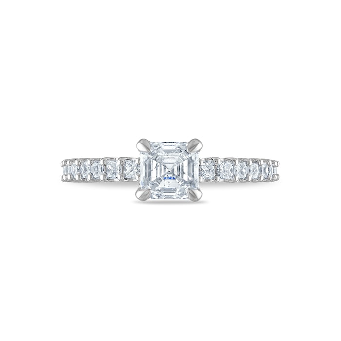 Royal Asscher Platinum 1.30cttw Royal Asscher Cut Diamond Gwenyth Solitaire Engagement Ring