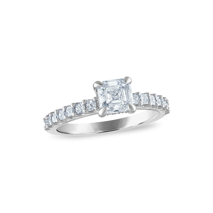 Royal Asscher Platinum 1.30cttw Royal Asscher Cut Diamond Gwenyth Solitaire Engagement Ring