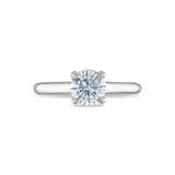 Royal Asscher Platinum 0.96cttw Royal Asscher Brilliant Diamond Christina Solitaire Engagement Ring