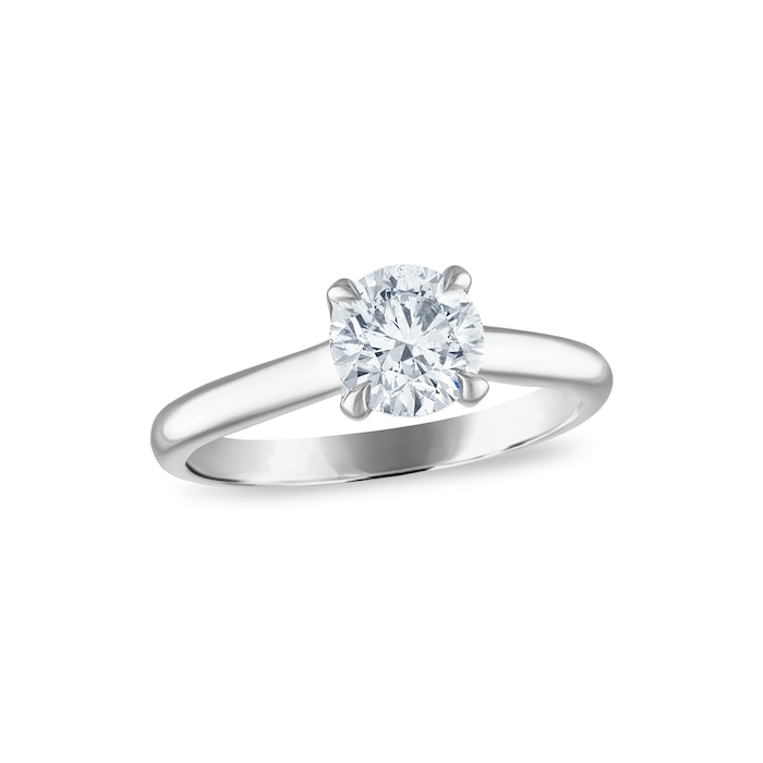 Royal Asscher Platinum 0.96cttw Royal Asscher Brilliant Diamond Christina Solitaire Engagement Ring