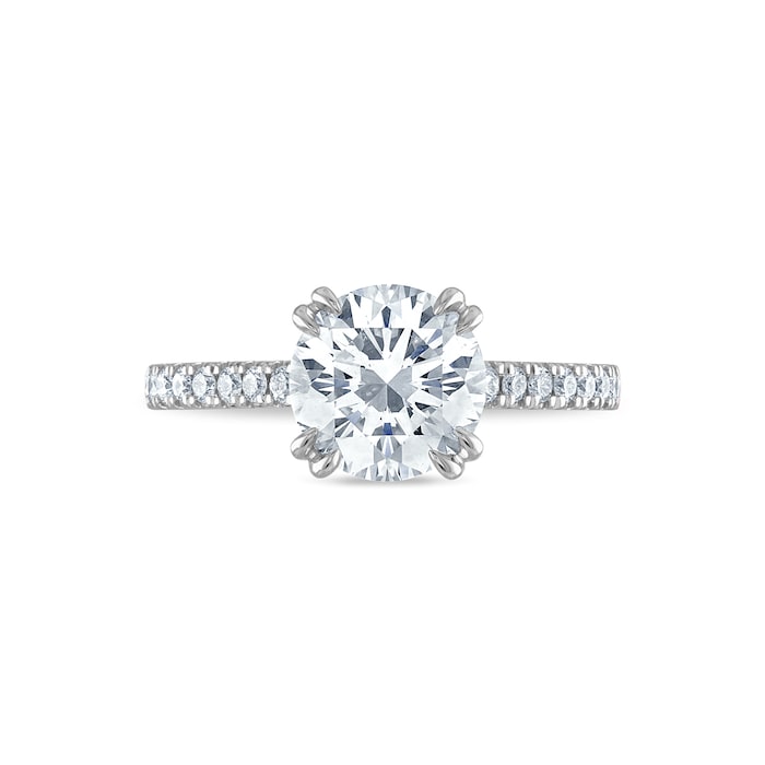 Royal Asscher Platinum 2.24cttw Royal Asscher Brilliant Diamond Charlene Solitaire Engagement Ring