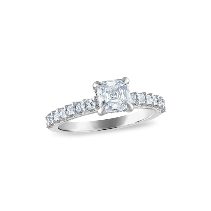 Royal Asscher Platinum 1.48cttw Royal Asscher Cut Diamond Gwenyth Solitaire Engagement Ring