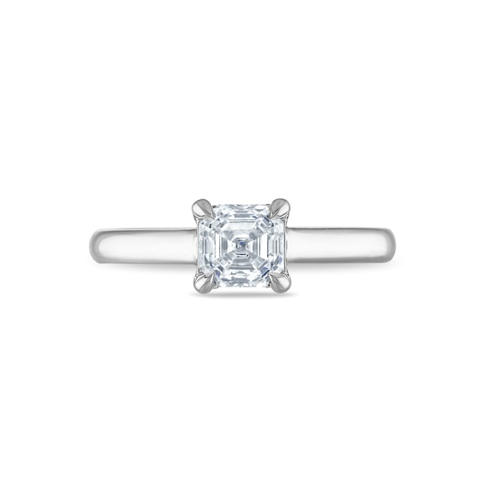 Royal Asscher Platinum 1.05cttw Royal Asscher Cut Diamond Berenice Solitaire Engagement Ring