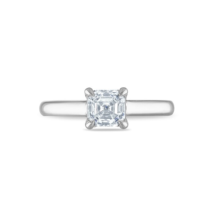 Royal Asscher Platinum 1.05cttw Royal Asscher Cut Diamond Berenice Solitaire Engagement Ring