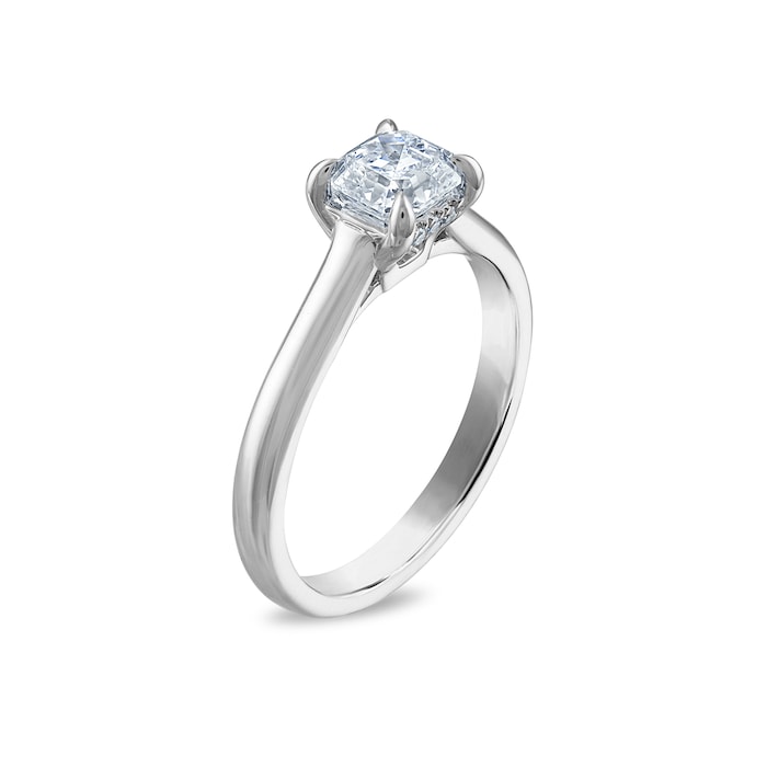 Royal Asscher Platinum 1.05cttw Royal Asscher Cut Diamond Berenice Solitaire Engagement Ring