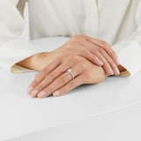 Mayors Platinum 1.01cttw Princess Cut Solitaire with Diamond Set Shoulders Engagement Ring