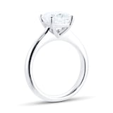 Mayors Platinum 2.51cttw Cushion Cut Solitaire 4 Prong Engagement Ring