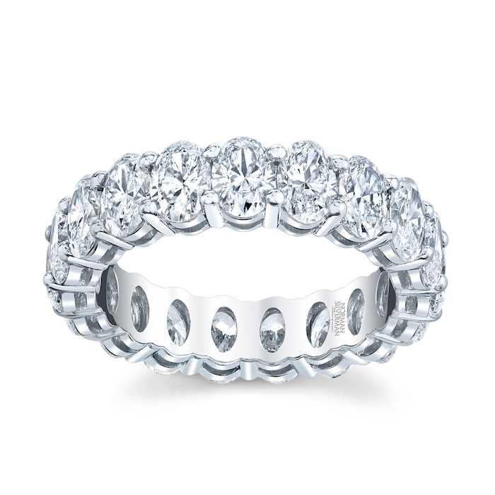 Betteridge Platinum 4.89cttw Oval Cut Diamond Eternity Band