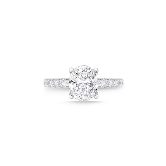 Mayors Platinum 1.48cttw Oval Solitaire with Diamond Set shoulders Engagement Ring Mayors Platinum 1.48cttw Oval Solitaire with Diamond Set shoulders Engagement Ring