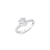 Mayors Platinum 1.51cttw Oval Solitaire with Diamond Set shoulders Engagement Ring