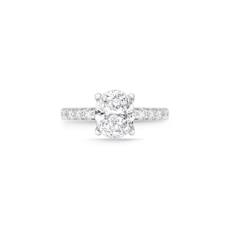 Mayors Platinum 1.51cttw Oval Solitaire with Diamond Set shoulders Engagement Ring Mayors Platinum 1.51cttw Oval Solitaire with Diamond Set shoulders Engagement Ring