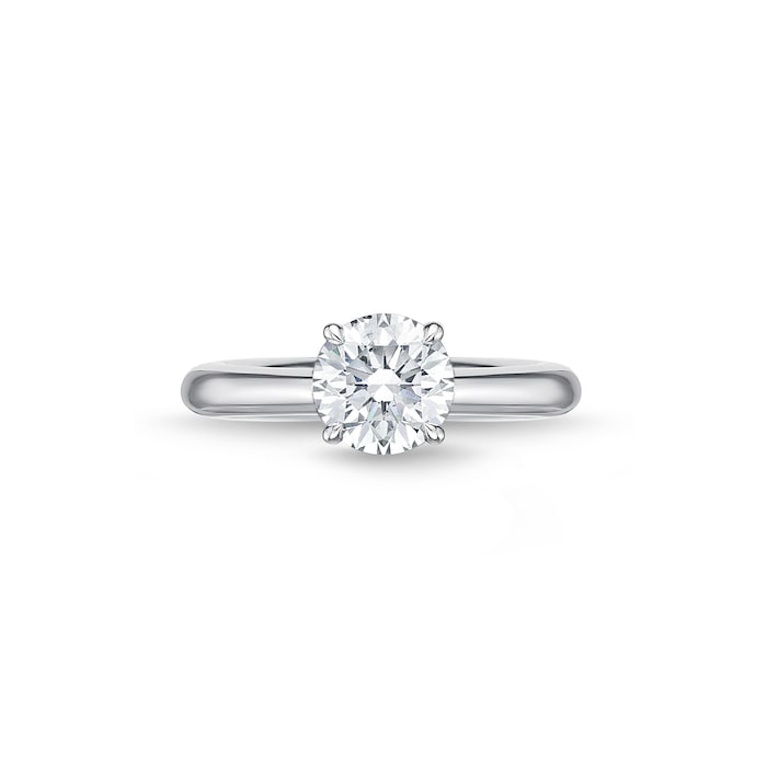 Mayors Platinum 1.30cttw Brilliant Cut Diamond Solitaire Engagement Ring