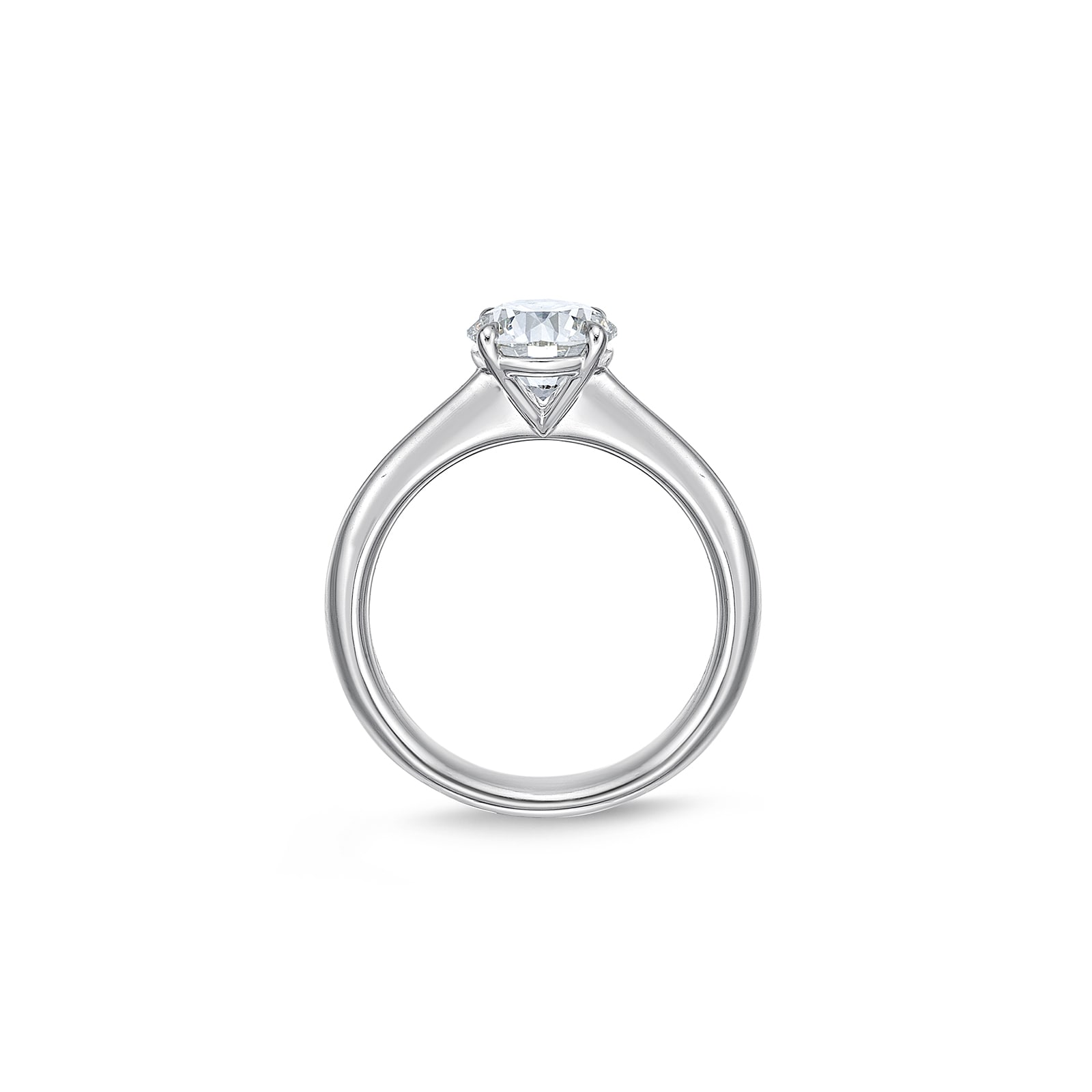 Mayors Platinum 1.30cttw Brilliant Cut Diamond Solitaire Engagement Ring - Ring Size 5