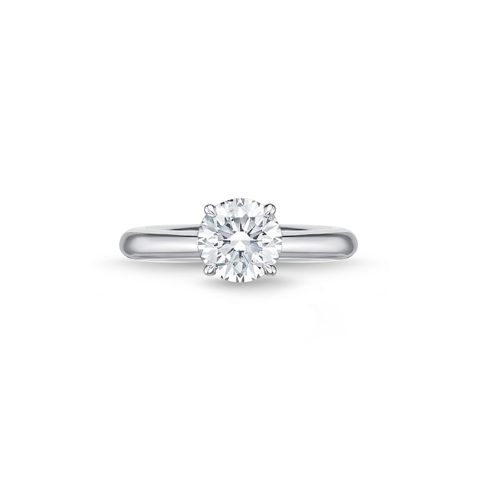 Mayors Platinum 1.31cttw Brilliant Cut Diamond Solitaire Engagement Ring