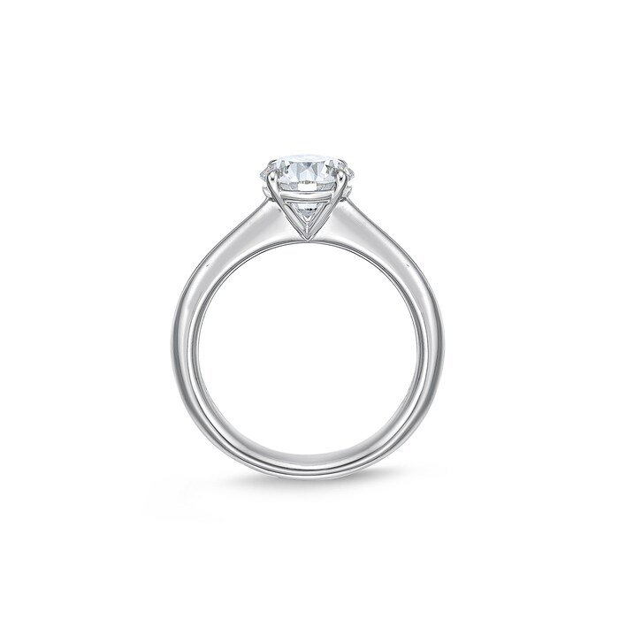 Mayors Platinum 1.31cttw Brilliant Cut Diamond Solitaire Engagement Ring