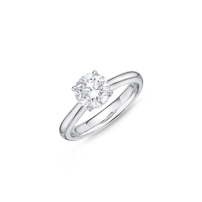 Mayors Platinum 1.30cttw Brilliant Cut Diamond Solitaire Engagement Ring