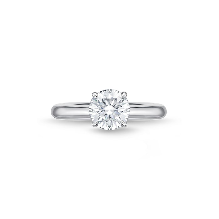 Mayors Platinum 1.31cttw Brilliant Cut Diamond Solitaire Engagement Ring