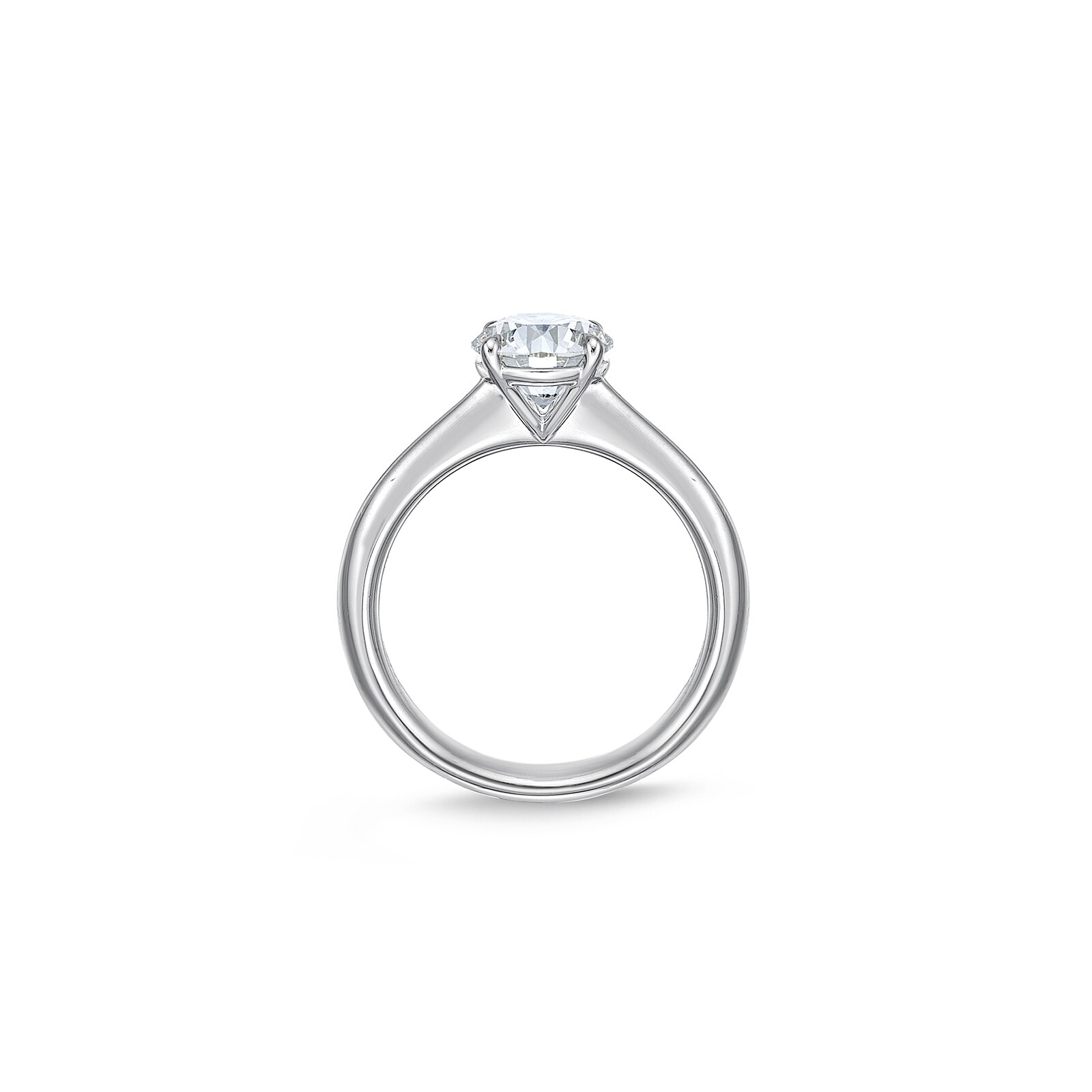 Mayors Platinum 1.31cttw Brilliant Cut Diamond Solitaire Engagement Ring - Ring Size 4