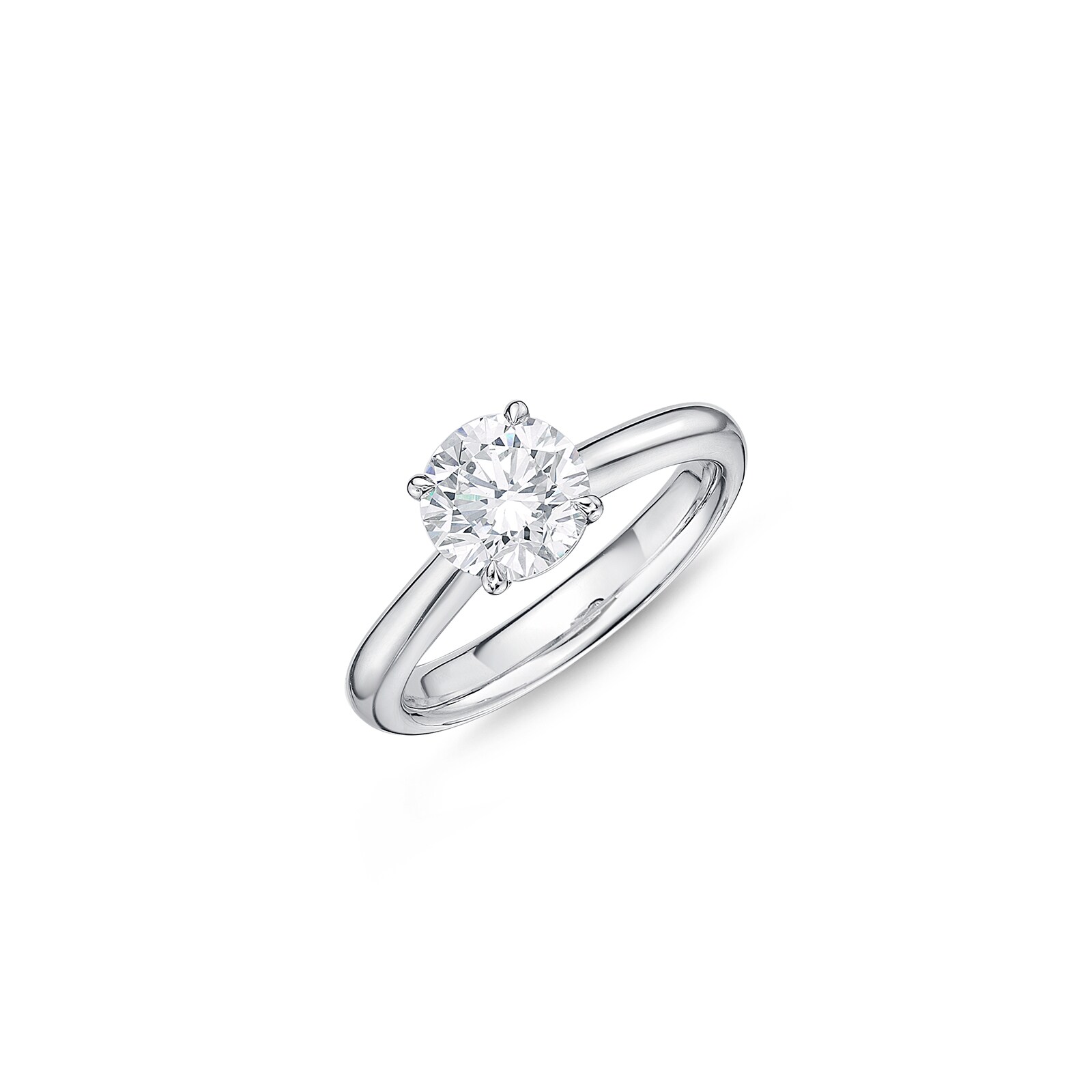 Mayors Platinum 1.31cttw Brilliant Cut Diamond Solitaire Engagement Ring - Ring Size 4