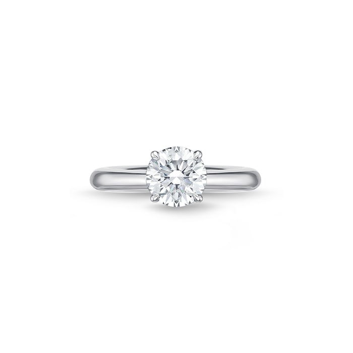 Mayors Platinum 1.31cttw Brilliant Cut Diamond Solitaire Engagement Ring