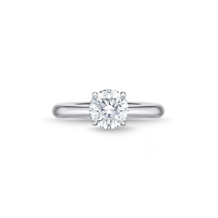 Mayors Platinum 1.32cttw Brilliant Cut Diamond Solitaire Engagement Ring