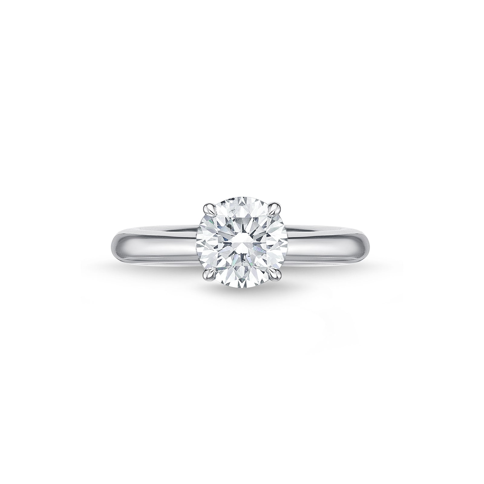 Mayors Platinum 1.20cttw Brilliant Cut Diamond Solitaire Engagement Ring - Ring Size 5.5