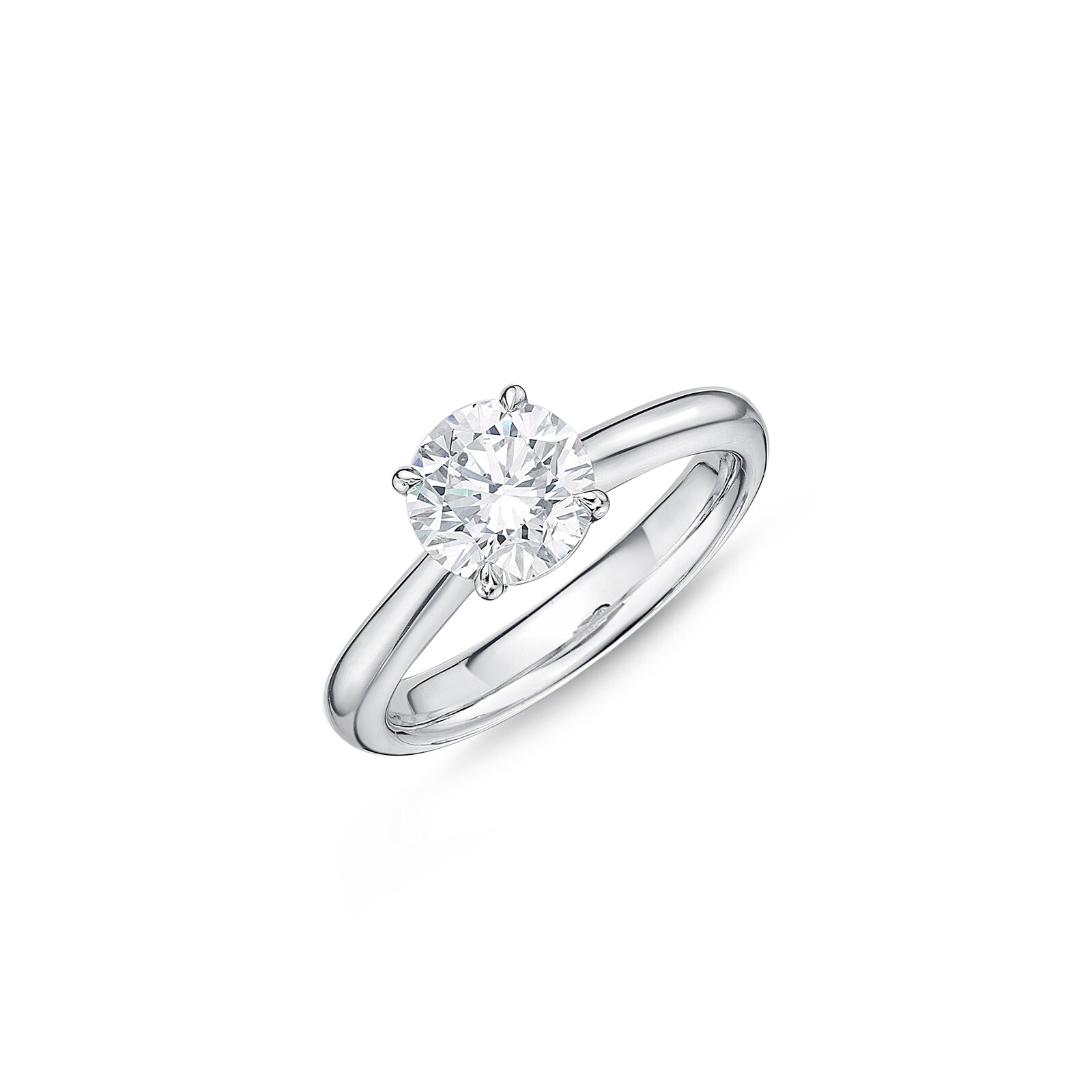 Mayors Platinum 1.20cttw Brilliant Cut Diamond Solitaire Engagement Ring - Ring Size 5.5