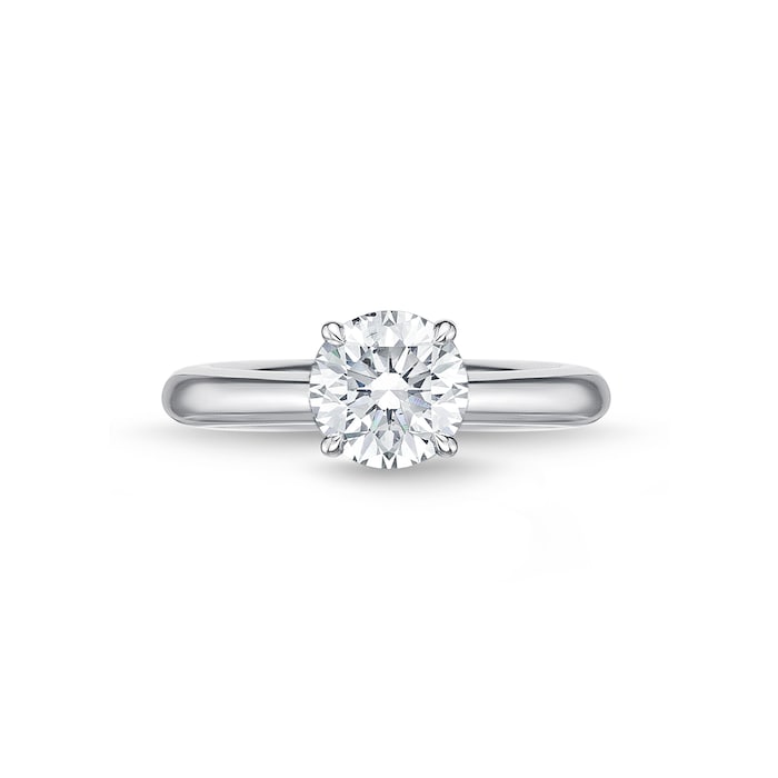 Mayors Platinum 1.30cttw Brilliant Cut Diamond Solitaire Engagement Ring