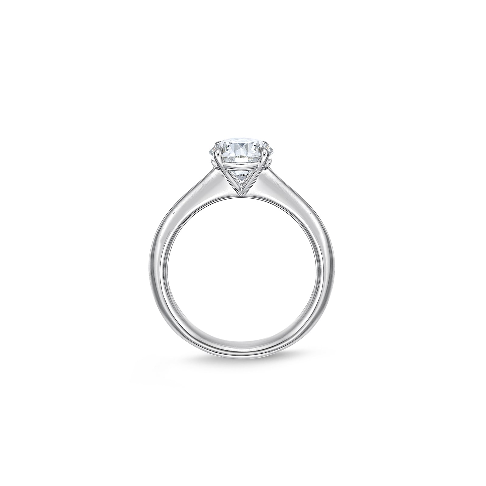 Mayors Platinum 1.30cttw Brilliant Cut Diamond Solitaire Engagement Ring - Ring Size 6